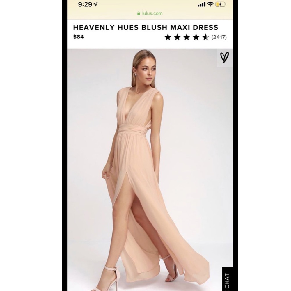 Lulus elegant blush dress